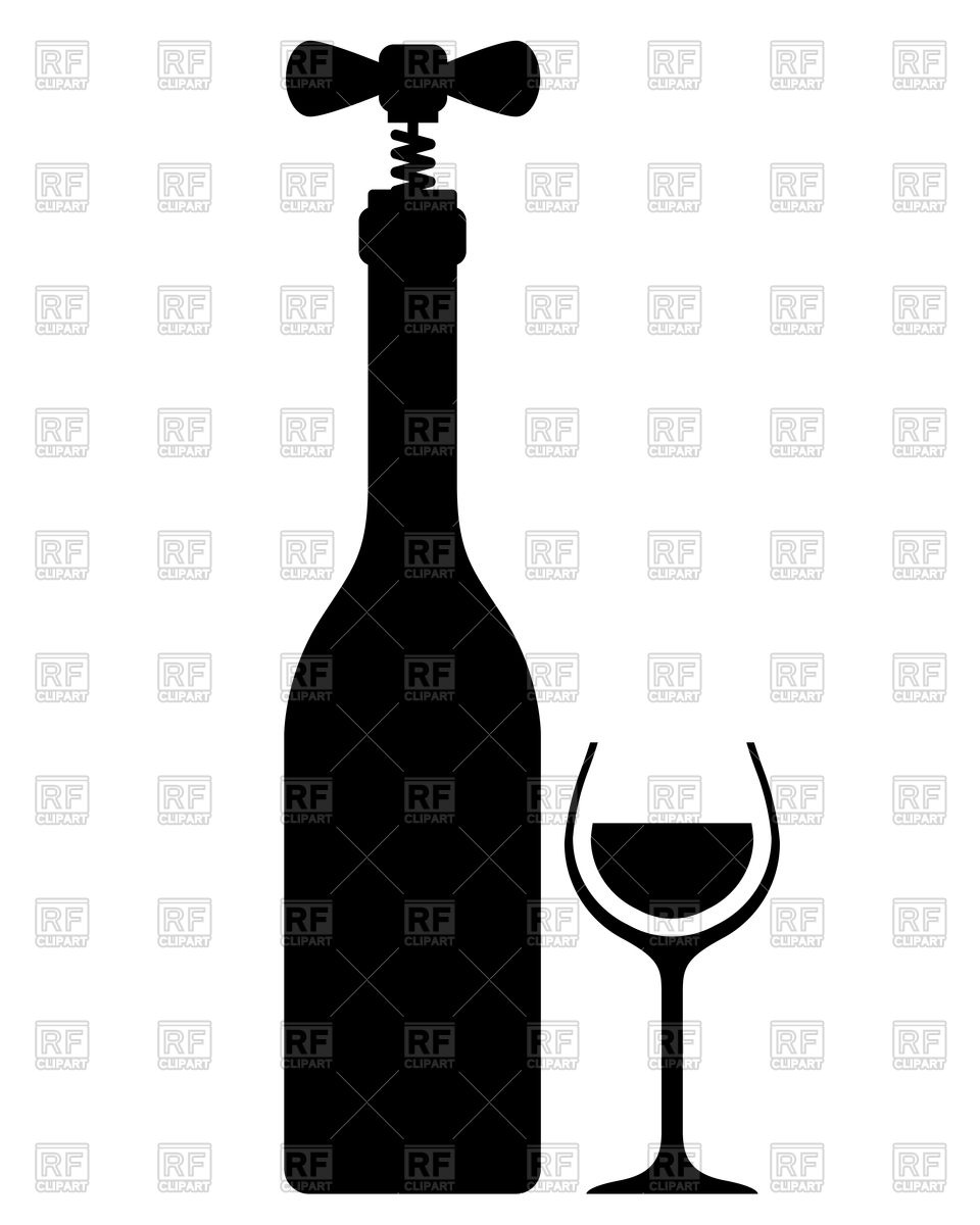 960x1200 Silhouette Of Wine Bottle With Corkscrew