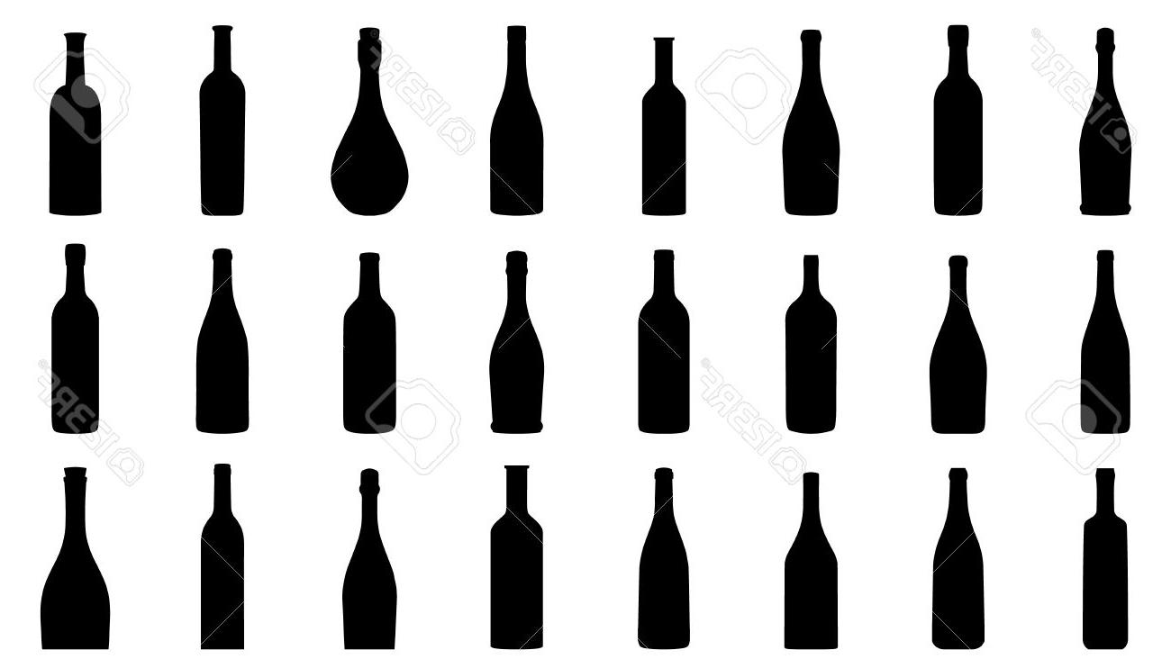 1300x742 Unique Wine Bottle Silhouette Vector Free Free Vector Art