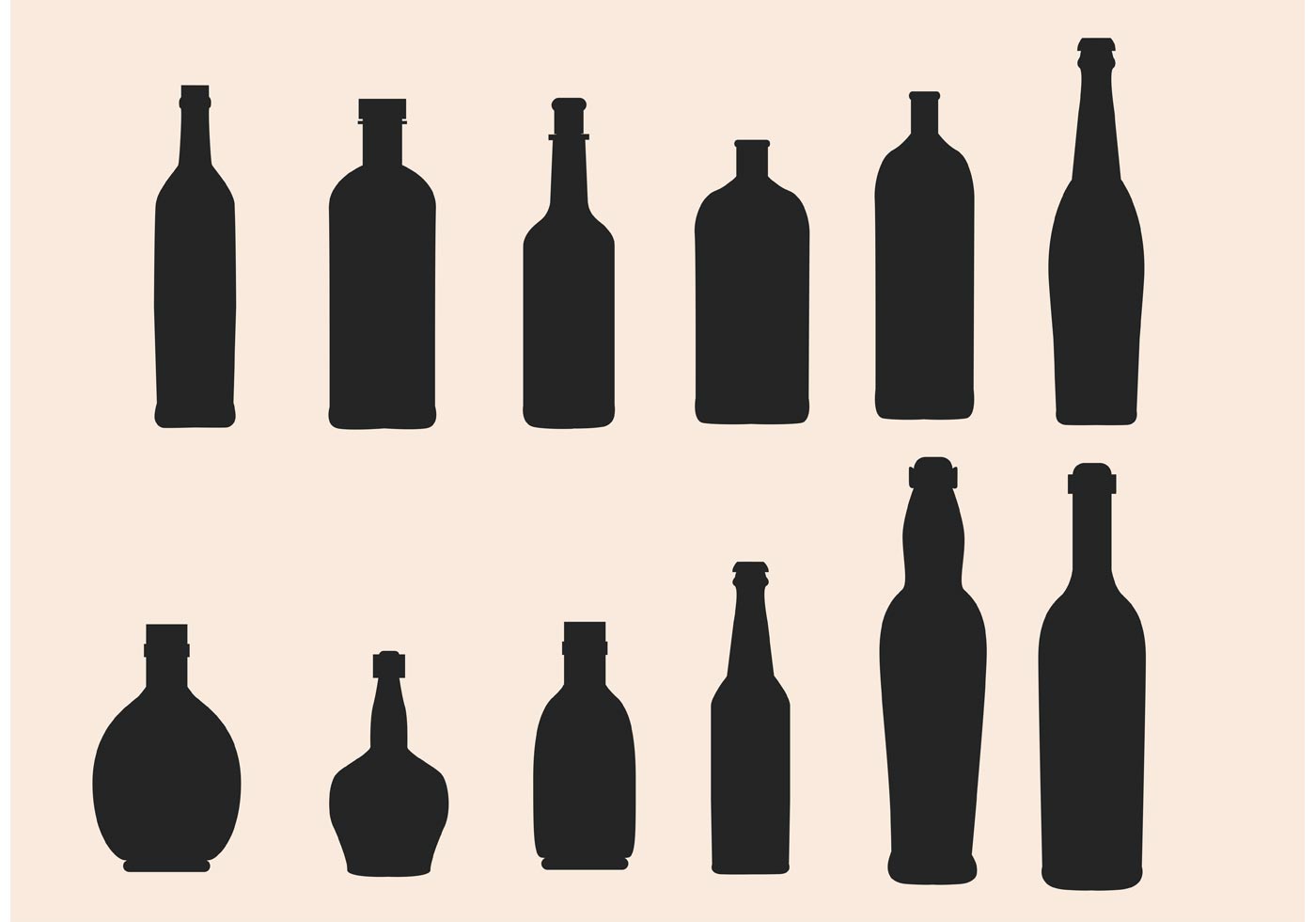1400x980 Wine Bottle Free Vector Art
