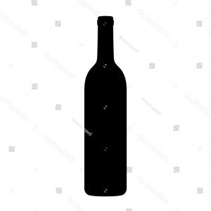 300x300 Wine Bottle Silhouette Flat Vector Illustration Newwaysys