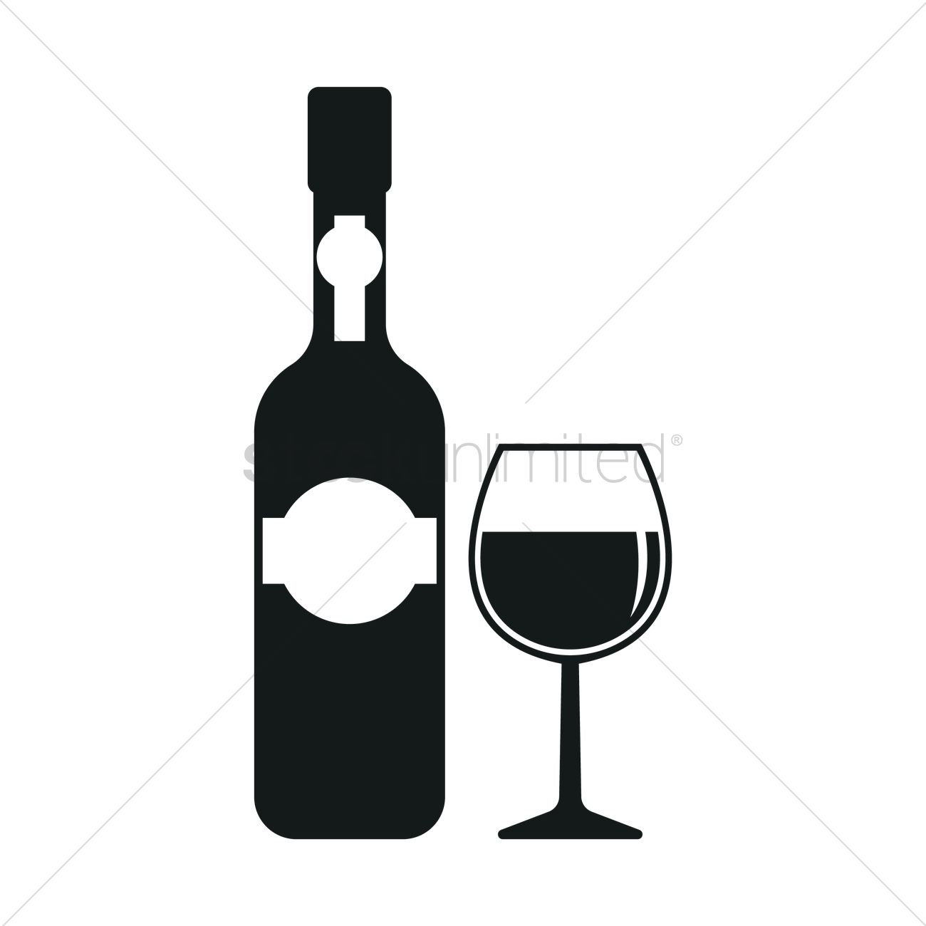 Wine Bottle Silhouette Vector at Collection of Wine