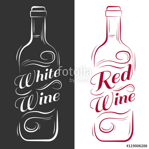 Wine Bottle White, Red Wine Vintage Vector Engraving 500x500 Wine Bottle White, Red Wine Vintage Vector Engraving