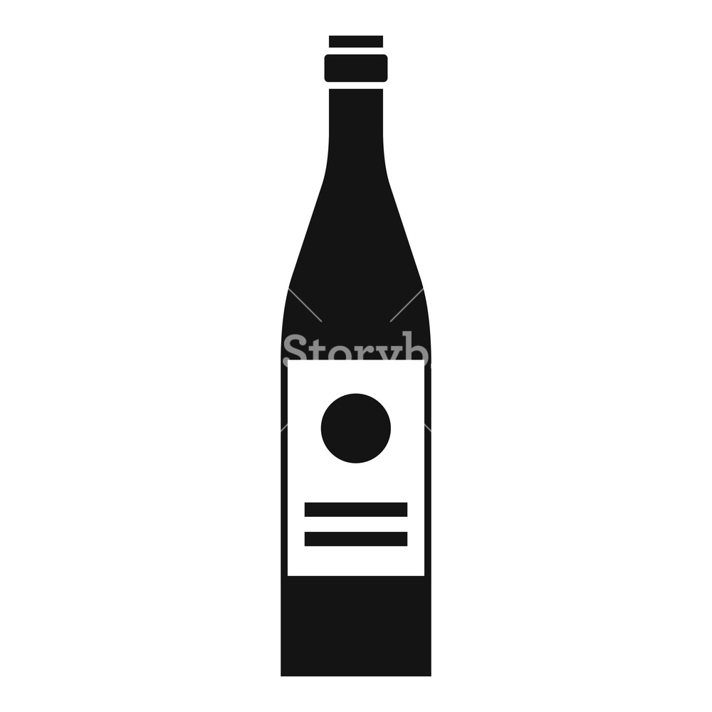 1000x1000 Wine Bottle Icon Simple Illustration Of Wine Bottle Vector Icon