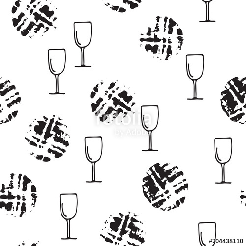 500x500 Vector Wine Glass Stain Circle, Cork Trace And Drops Stock Image