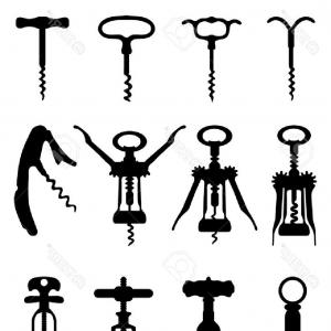 300x300 Wine Corkscrew Vector Logo Design Template Cork Or Object Icon Gm