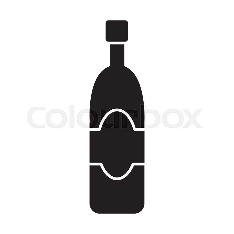 800x800 Wine Glass Bottle Drink Alcohol Cork Stock Vector Colourbox
