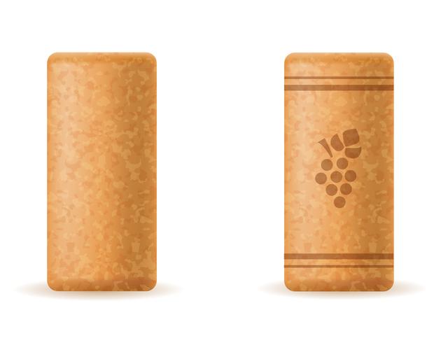 630x490 Corkwood Cork For Wine Bottle Vector Illustration