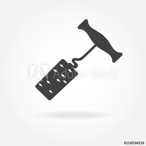 500x500 Corkscrew Or Opener For Wine Bottle With Cork Vector Illustration