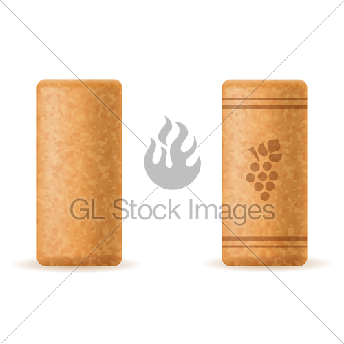 500x500 Corkwood Cork For Wine Bottle Vector Illustration Gl Stock Images