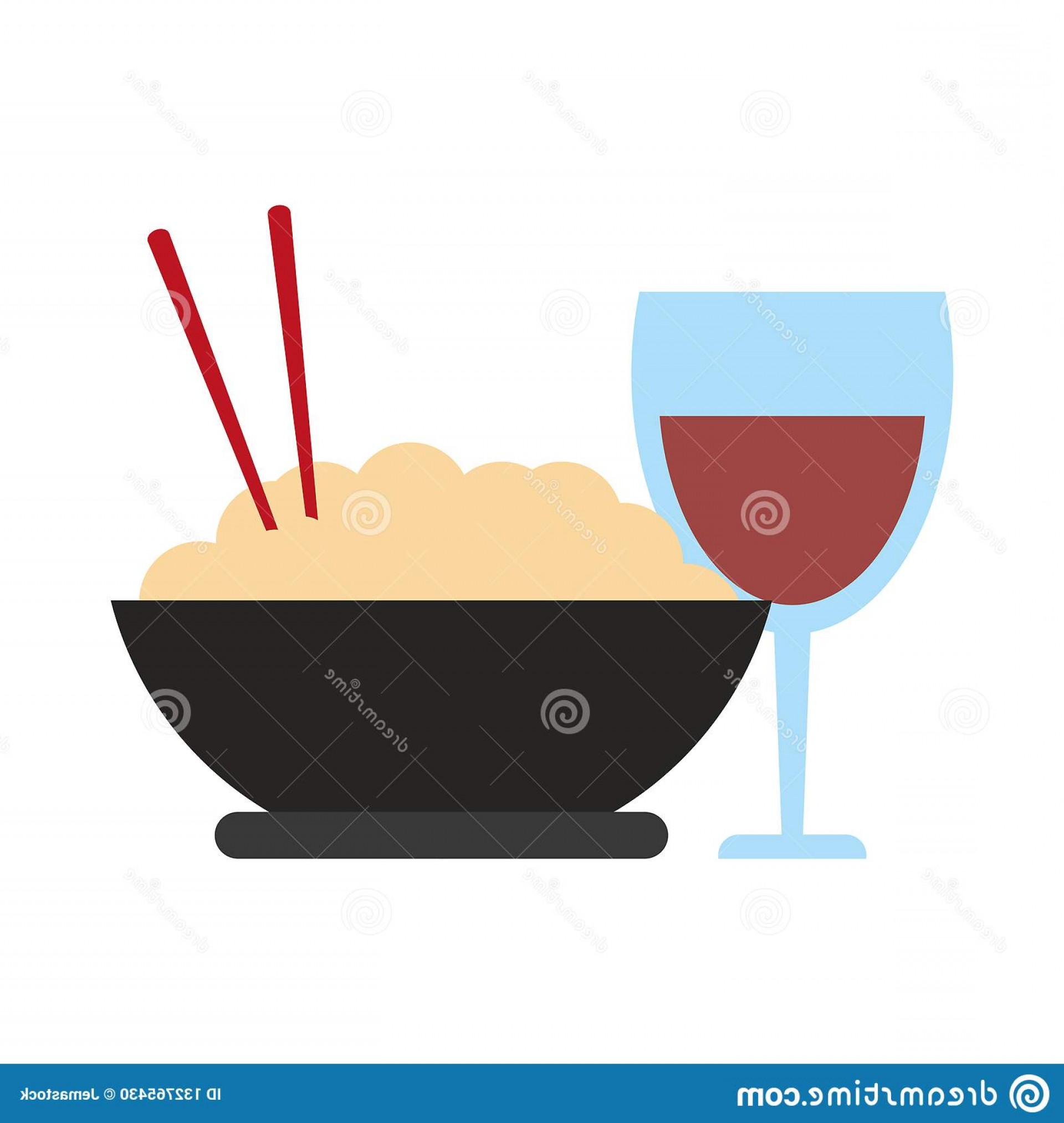 1920x2026 Rice Bowl Wine Cup Vector Illustration Graphic Design Image