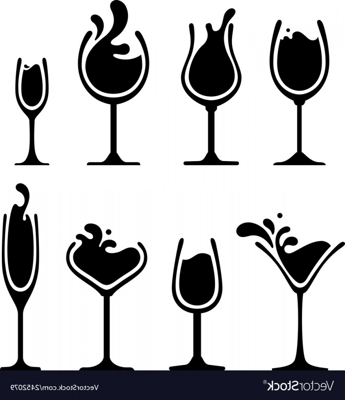 1117x1296 Silhouette Of Wine Glass With Splash Vector Soidergi