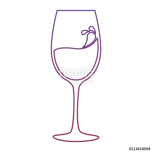 500x500 Wine Cup Silhouette Icon Vector Illustration Design Stock Image