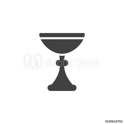 500x500 Kiddush Wine Cup Vector Icon Filled Flat Sign For Mobile Concept