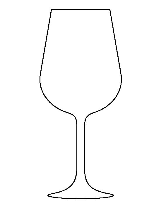 Wine Glass Outline Clipart 550x712 Wine Glass Outline Clipart
