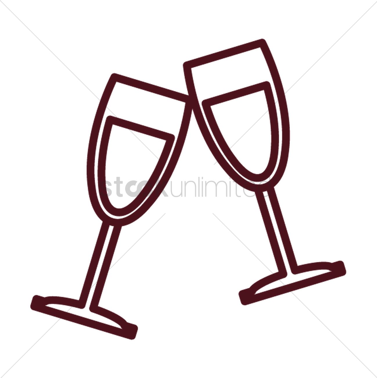 Wine Glass Clinking Vector Image 1298x1300 Wine Glass Clinking Vector Image