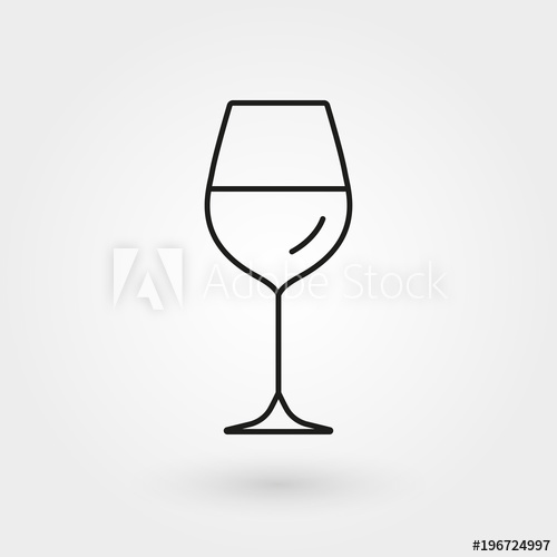 Wine Glass Outline Icon Vector Illustration 500x500 Wine Glass Outline Icon Vector Illustration