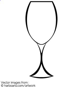 Download Redwine Glass Outline 335x355 Download Redwine Glass Outline