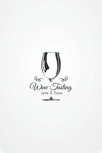 339x509 Vector Design Wine Glass Silhouette With Decorative Premium