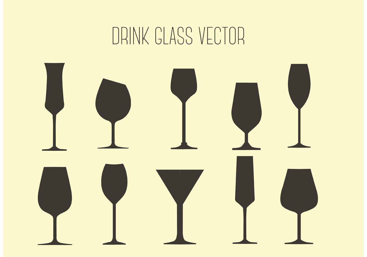 1400x980 Free Vector Drink Glasses