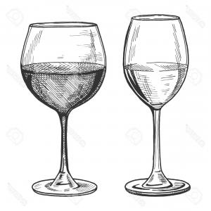 300x300 Glass Of Wine Silhouette Vector Clipart Catchsplace