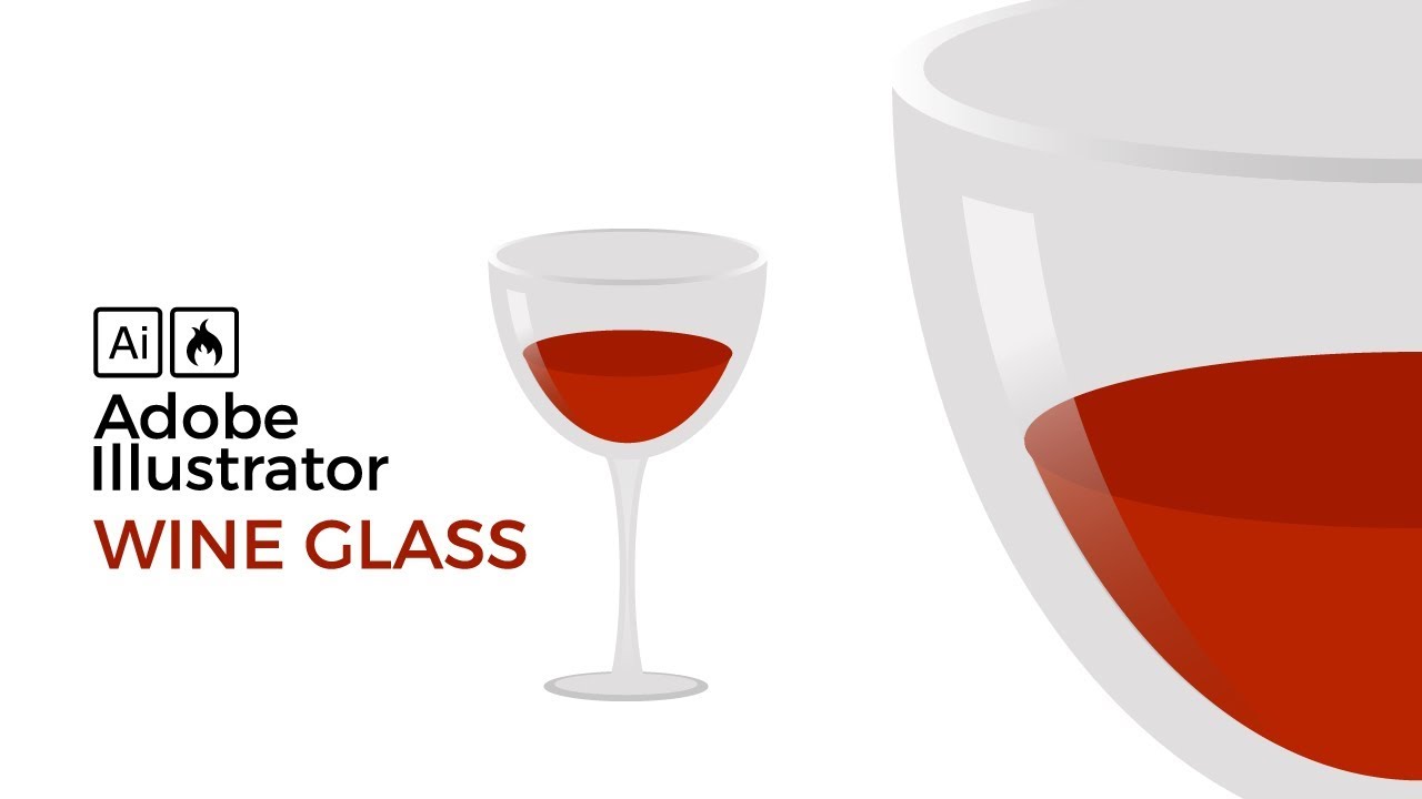 1280x720 Vector Wine Glass Logo Tutorial Adobe Illustrator