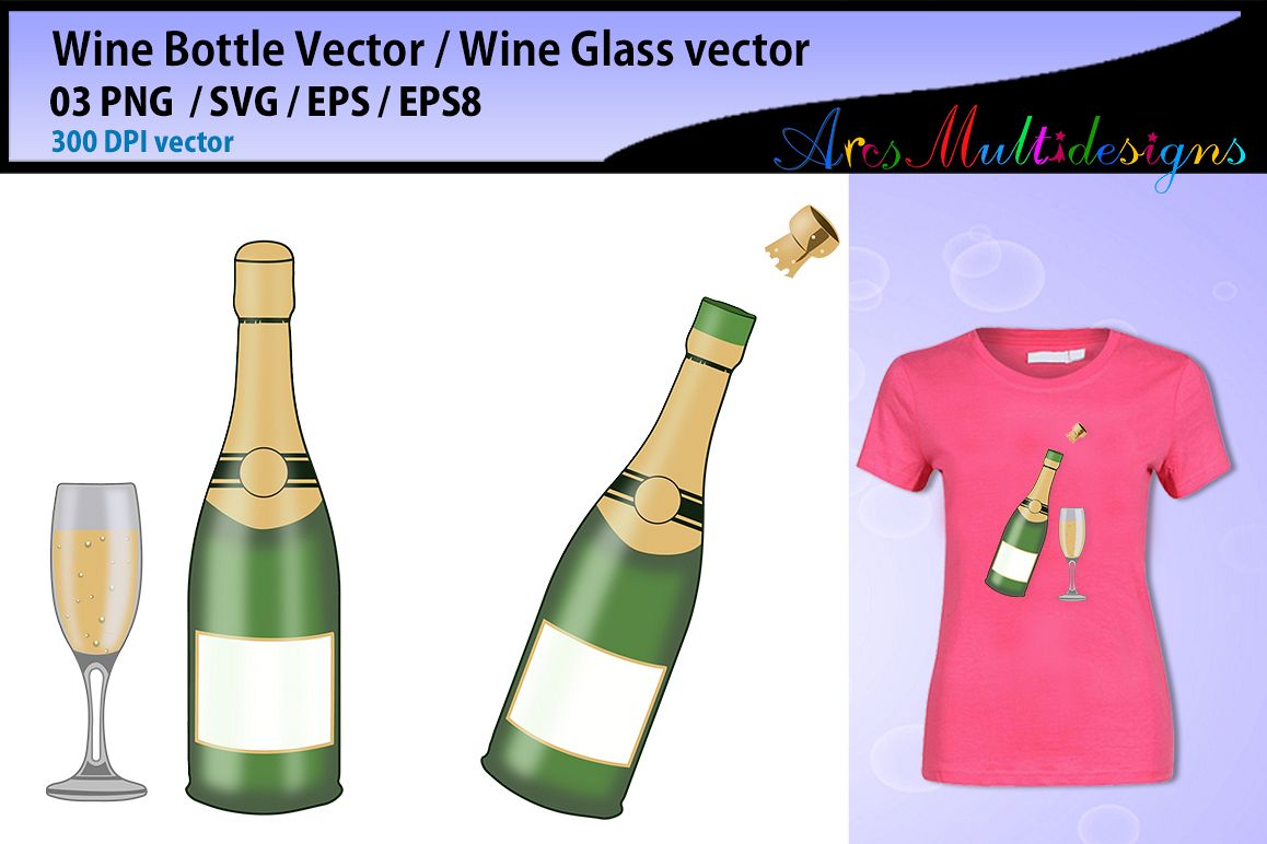 1158x772 Wine Bottle Vector Wine Glass Vector