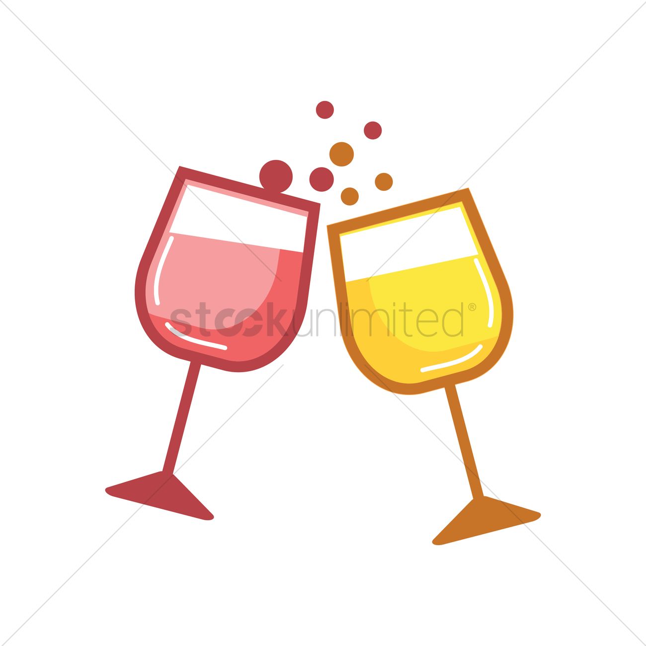 1300x1300 Clinking Wine Glasses Vector Image