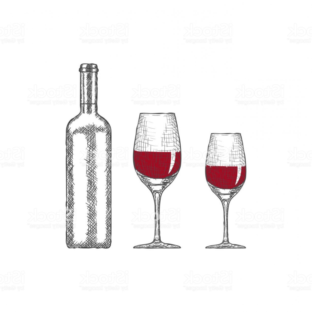 1228x1228 Wine Glass And Bottle Vector Art Cultracing