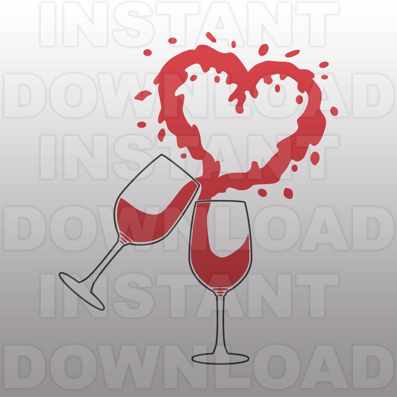 794x794 Wine Glasses Filewine Filewine Heart Cutting Etsy