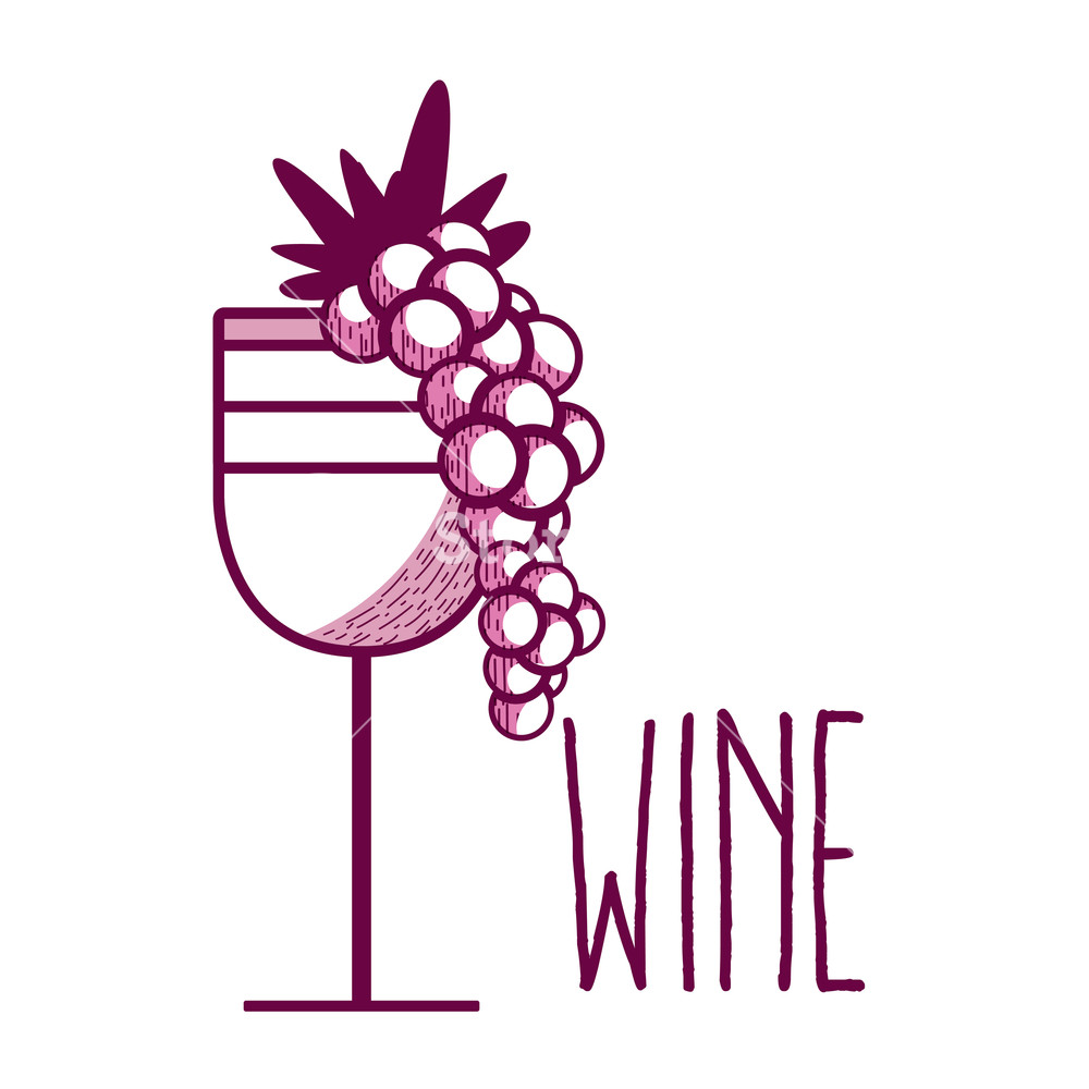 Wine Cup With Grapes Vector Illustration Graphic Design Royalty 1000x1000 Wine Cup With Grapes Vector Illustration Graphic Design Royalty