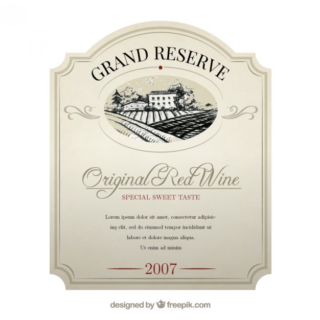 626x626 Elegant Wine Label Vector Free Download