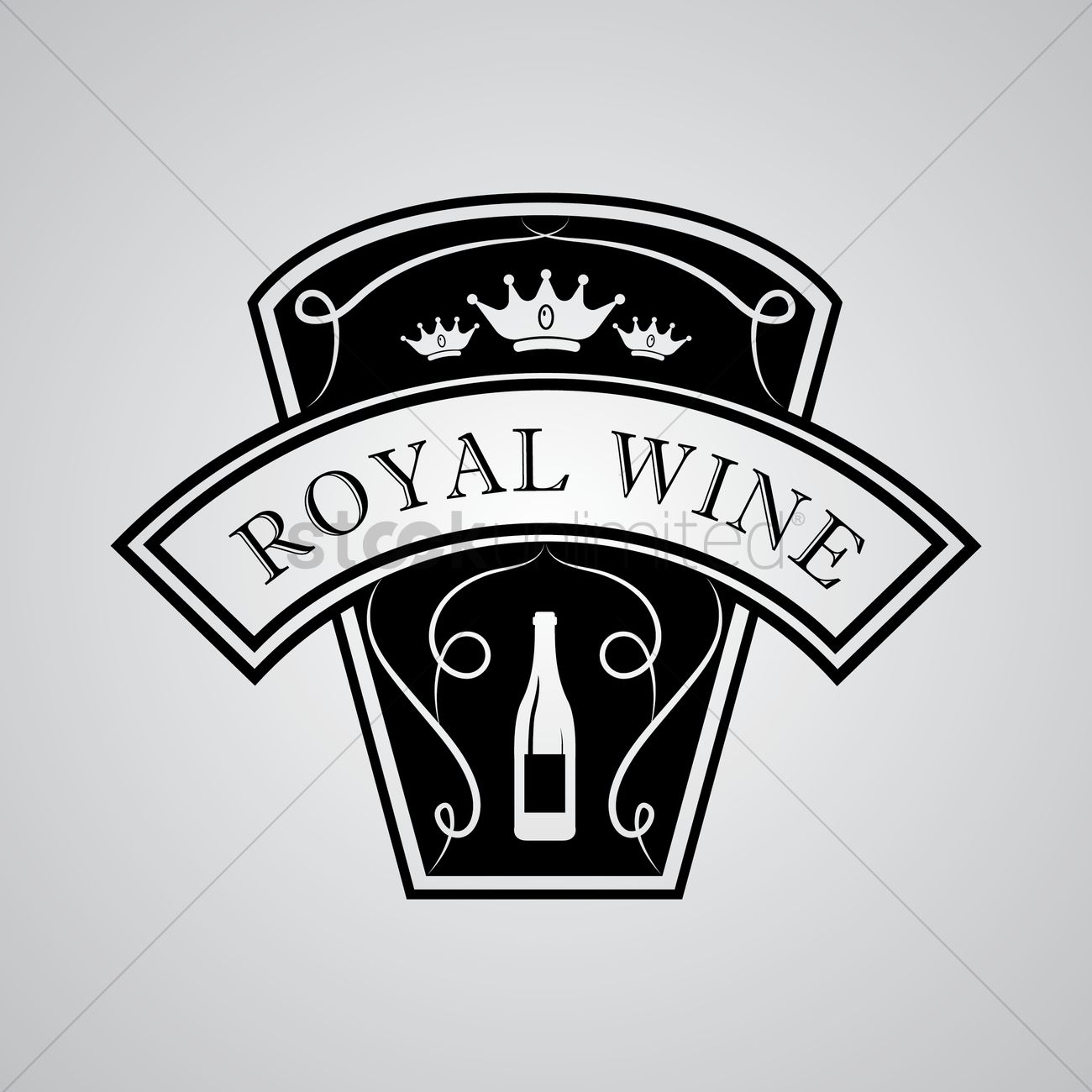 1300x1300 Royal Wine Label Vector Image