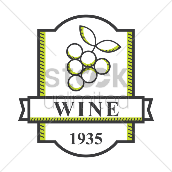 600x600 Wine Label Vector Image
