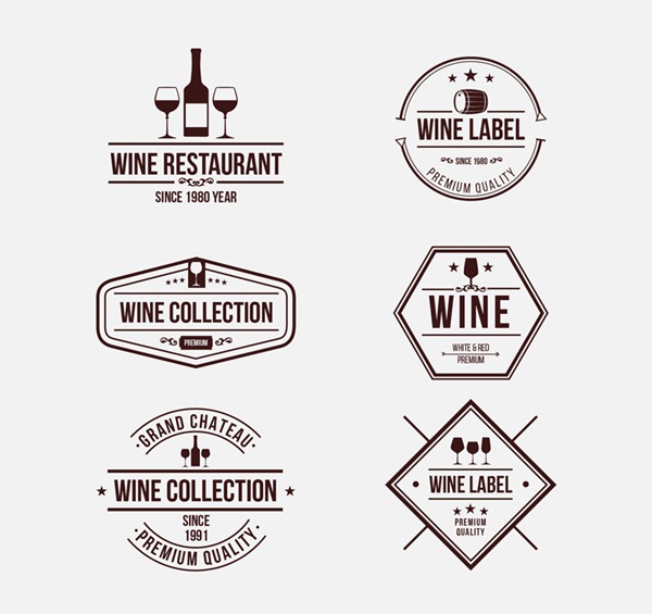 600x565 Creative Wine Label Vector Graphics My Free Photoshop World