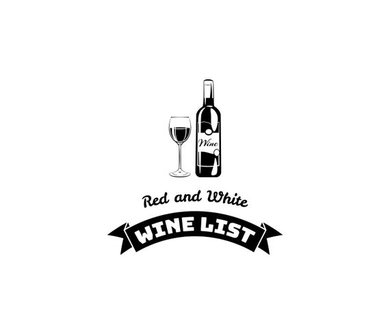 570x482 Wine Logo Bottle Glass Alcohol Drink Badges Label Etsy