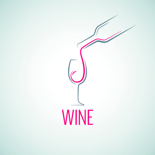 500x500 Elegant Wine Logo Design Graphic Vector Dlia Vdokhnoveniia