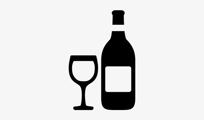 820x481 Wine Bottle And Glass Vector
