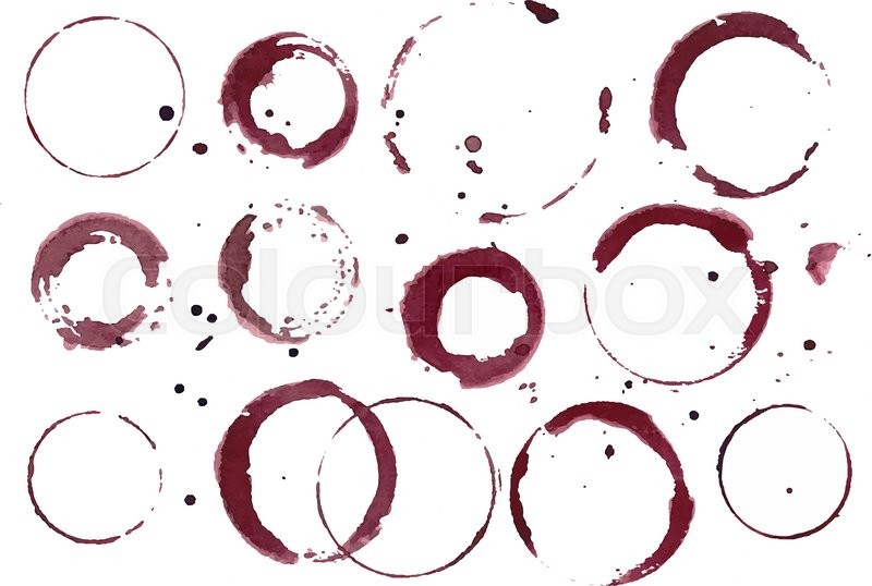 800x538 Vector Set Of Wine Stains Stock Vector Colourbox