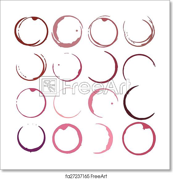 561x581 Free Art Print Of Vector Set Of Wine Stains Red Wine Stain
