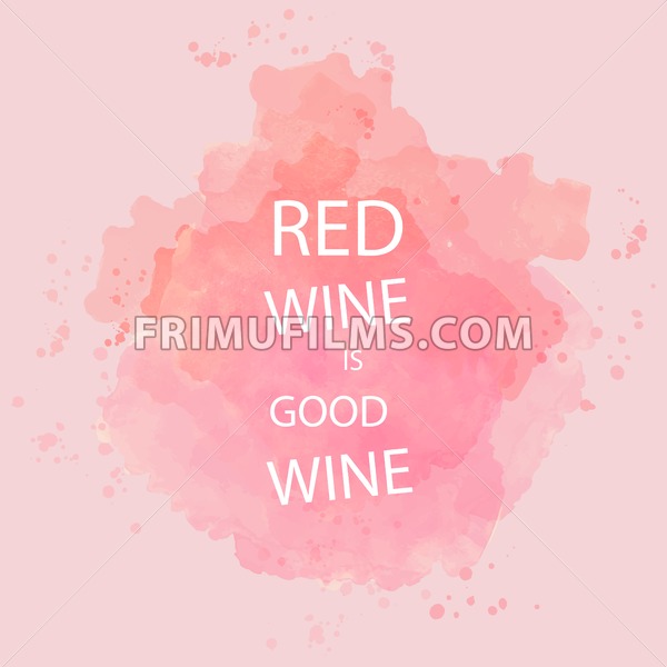 600x600 Red Wine Tasting Card With Text, Over A Background With Water