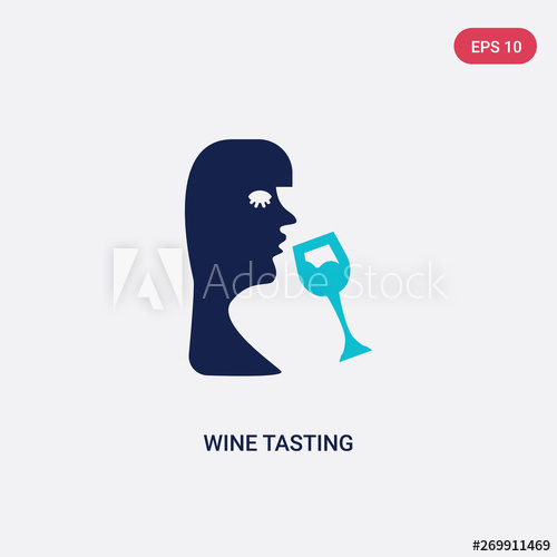 500x500 Two Color Wine Tasting Vector Icon From Alcohol Concept Isolated
