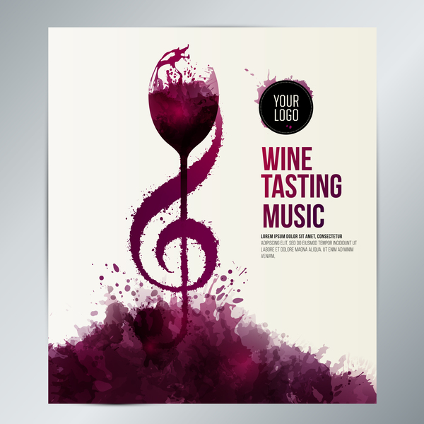 600x600 Wine Taste Event Stains Liquid Music Vector Free Download