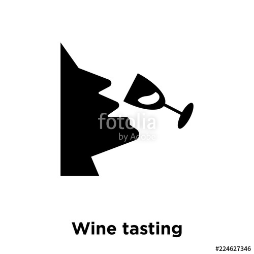 500x500 Wine Tasting Icon Vector Isolated On White Background, Logo