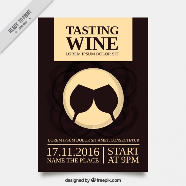 626x626 Nice Brochure For A Wine Tasting Vector Free Download