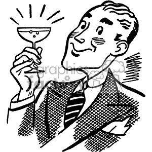 300x300 Vintage Man Drinking A Glass Of Wine Vector Vintage Vector