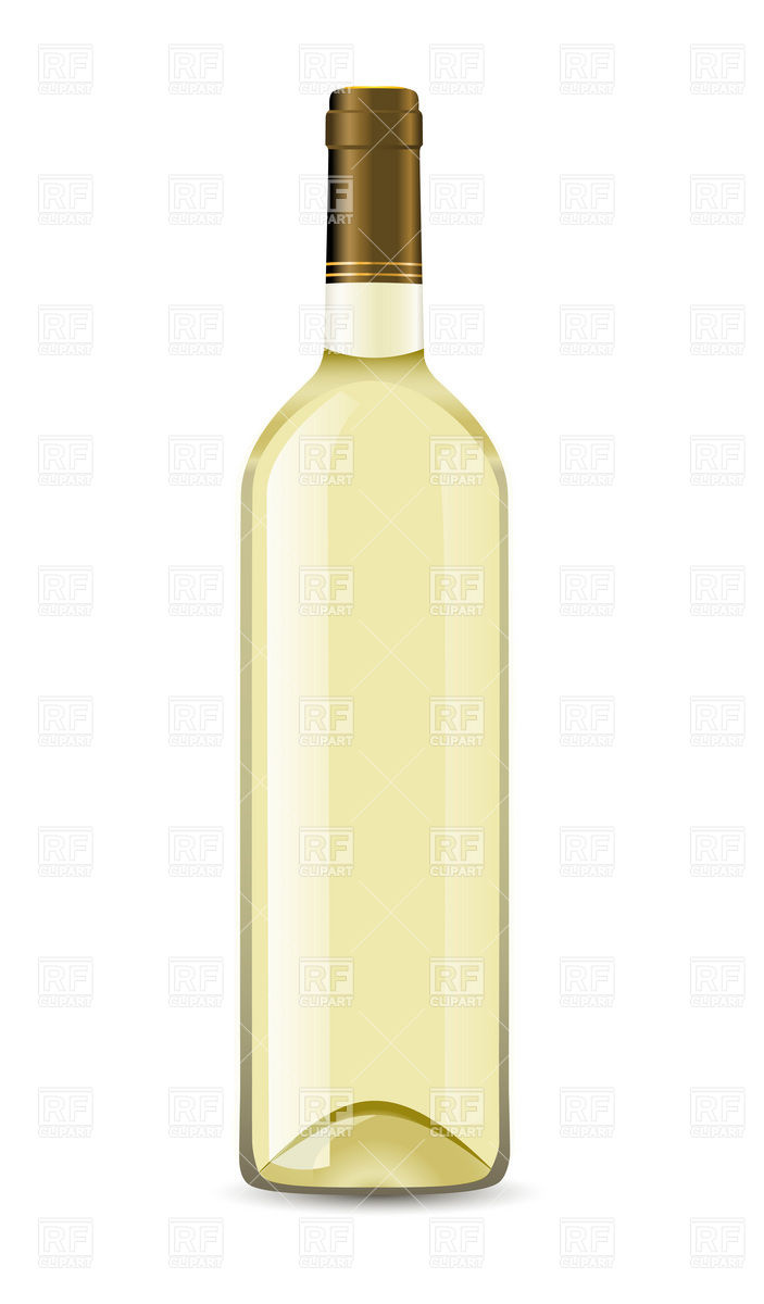 703x1200 Bottle With White Wine Vector Image Of Food And Beverages