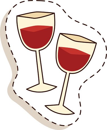 377x457 Glass Wine Vector Premium Clipart