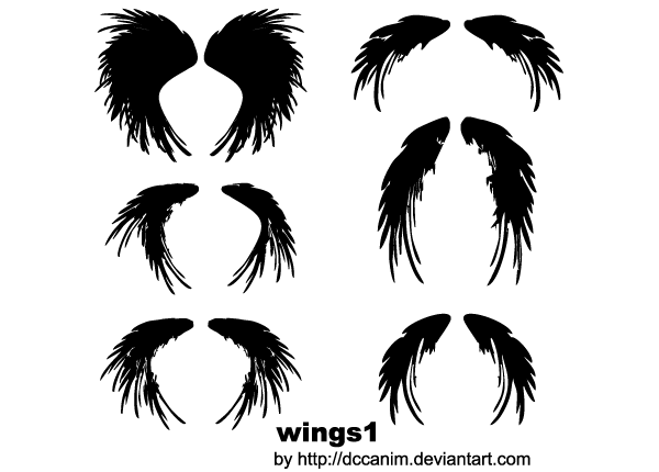 600x430 Free Free Wings Silhouettes Files, Vectors Graphics