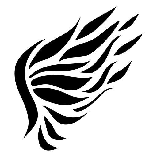 512x512 Abstract Feather Wing Silhouette