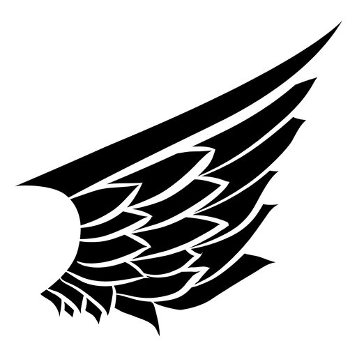 512x512 Abstract Feather Wing Silhouette